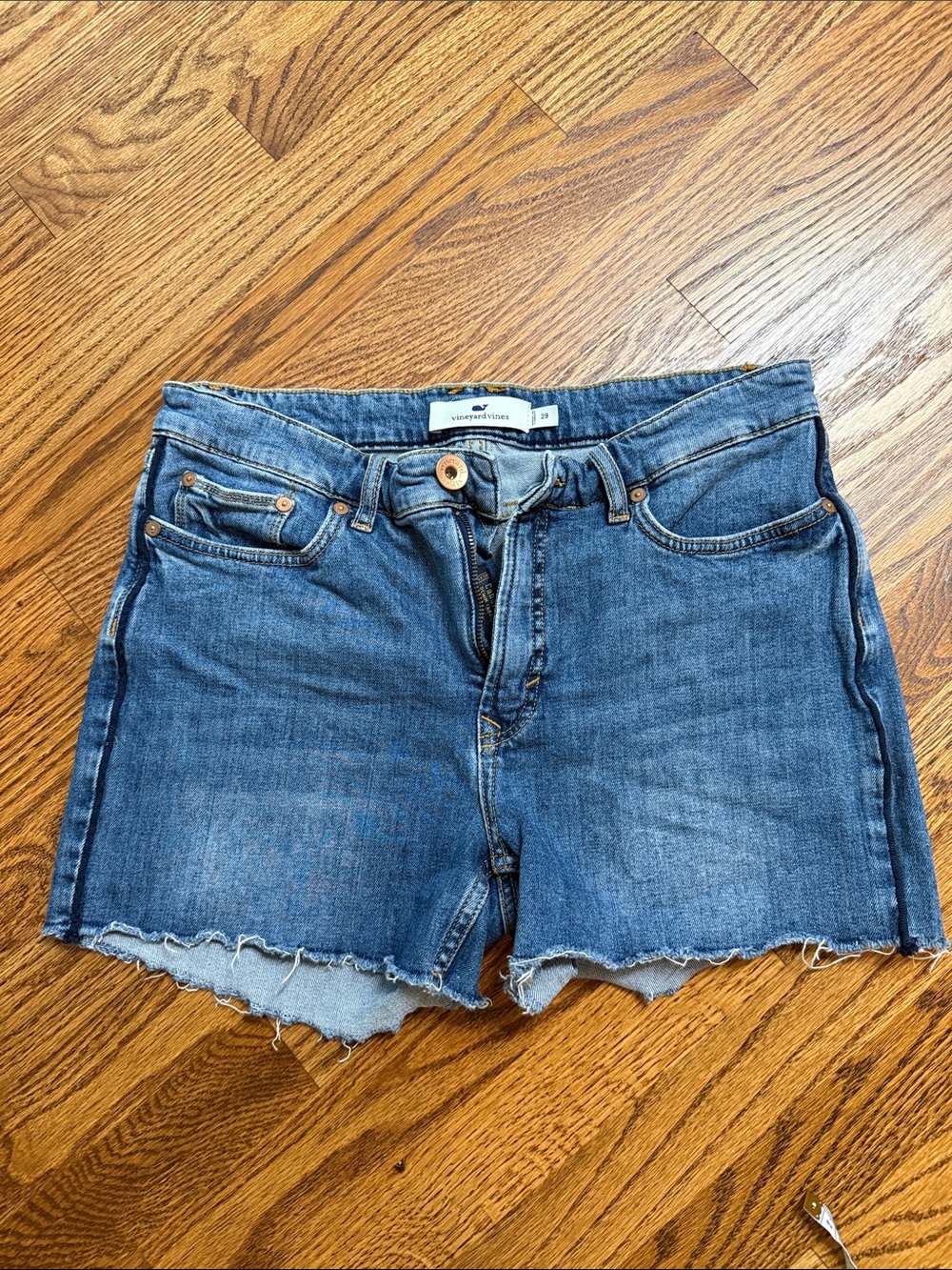 Vineyard Vines Distressed Blue Denim Cutoff Shorts - Women's
